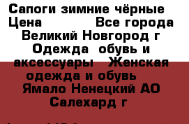 Сапоги зимние чёрные › Цена ­ 3 000 - Все города, Великий Новгород г. Одежда, обувь и аксессуары » Женская одежда и обувь   . Ямало-Ненецкий АО,Салехард г.